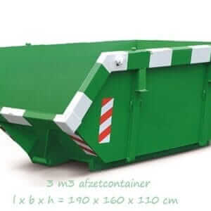 3 m³ container bouw en sloop afval